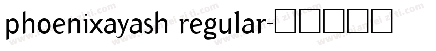 phoenixayash regular字体转换